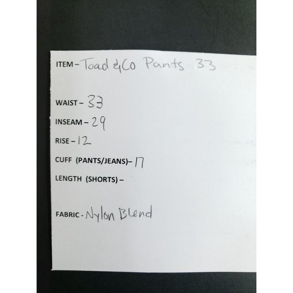 Toad & Co Insect Shield Pants Men's Size 33 Tan Gusseted - Picture 7 of 7